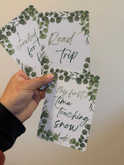 milestone cards for outdoor families